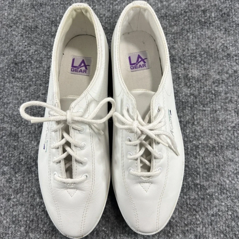 Vintage 90s LA Gear White Low Top Sneakers Size 7 Women's